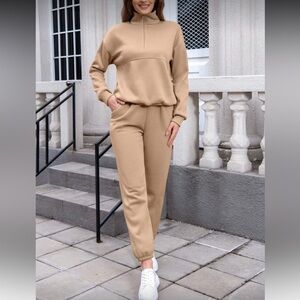 NWOT SHEIN Beige Sweat Set